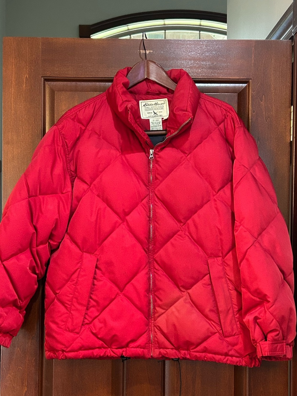 Vintage Eddie Bauer Goose Down Puffer Jacket Red Women’s L 80s 90s